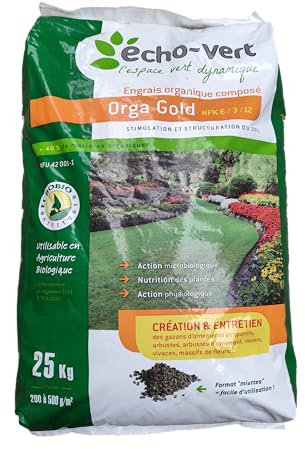 ECHO-VERT Orgagold engrais biologique - sac 25 kg