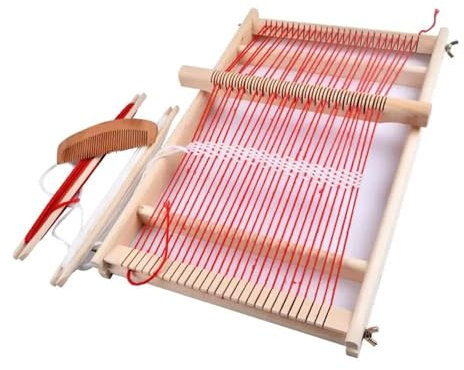 AYWTIUN Webrahmen DIY Holz Strickmaschine Webrahmen Gestrickte Wolle Webstuhl Weben Handarbeit Haushalt Strickwerkzeug