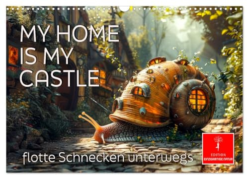 My home is my castle - flotte Schnecken unterwegs (Wandkalender 2026 DIN A3 quer), CALVENDO Monatskalender: Originelle Häuser mit ihren Bewohnern auf Tour (CALVENDO Tiere)