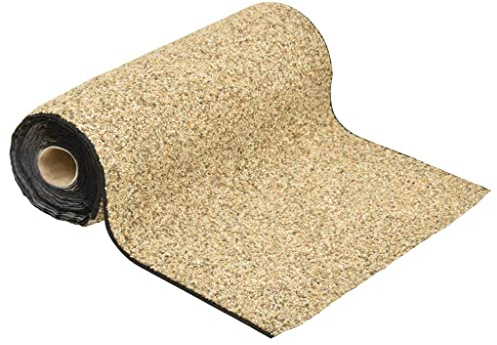 Tomostar Revêtement de Pierre, Revêtement de Bassin Bâche de Bassin Tapis Gravillonnée Sable Naturel 150x40 cm
