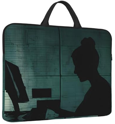 ESNAIUVCD Hacker Attack Print Protective 14 Inch Laptop Case,Laptop Sleeve with Handle Compatible,Carrying Computer Bag
