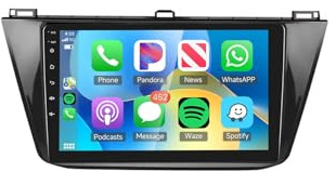 10-Zoll-Autoradio für Volkswagen Tiguan 2 2016–2020, Android 13, WiFi 4G-Hotspot, CarPlay, Android Auto, integriertes GPS, HD 1280P-Touchscreen, BT AHD-Kamera, DSP FM, Lenkradtastensteuerung