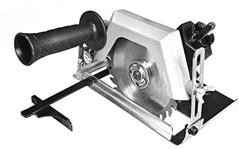 Wakects Electric Drill to Circular Saw Angle Grinder Conversion Kit, 2 in 1 Tool Attachment with Adjustable Depth 0-45° Cutting Angle