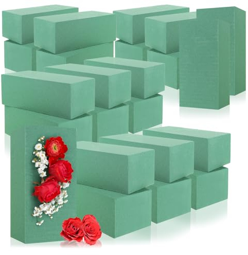 com-four® 24x Steckmasse für Blumengestecke, Steckschaum für Frischblumen | Steckschwamm zum Basteln für Hochzeit und Geburtstag - Blumensteckschaum - Gestecke