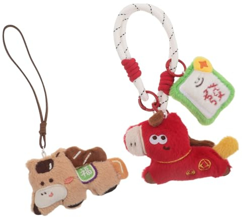 Alipis Breloques Téléphone Portable 2 Pièces Cheval Kawaii, Pendentifs Décoratifs Mignons pour Smartphone, Charme Nouvel An Chinois 2026, Accessoire Déco Présent