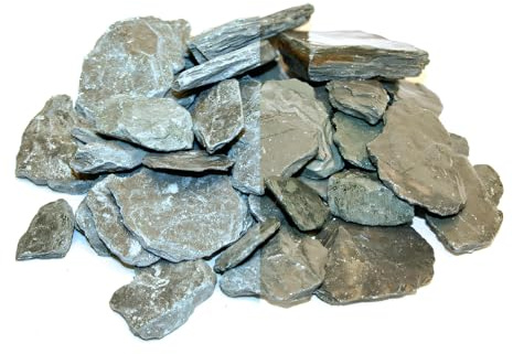HYDROPLANETE - Schiefermulch grau grün 30/60 UAB 20 kg – Schiefertafel Natur – Unkrautbekämpfung, Drainage & Wärmespeicherung – Beete, Töpfe, Einfahrten – farbecht – Innen & Außen
