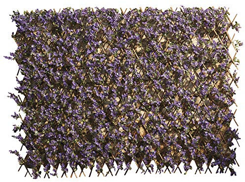 Artificial Lavender Hedge Trellis 1 x 2m Expandable Privacy Screening Panel for Gardens, Balcony and Terraces