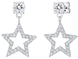 Elli Ohrringe Damen Sterne Sparkling mit Kristalle in 925 Sterling Silber