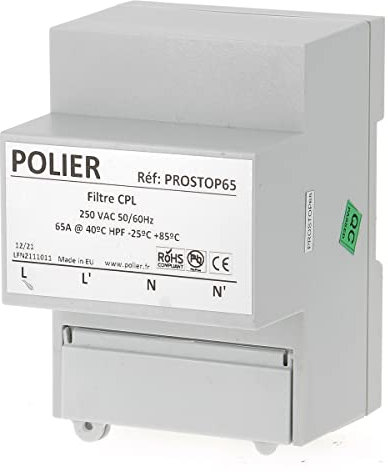 POLIER - PROSTOP : Filtre CPL Linky -40dB - Bande CENELEC A, B, C et D (EN50065-1) - 65 A