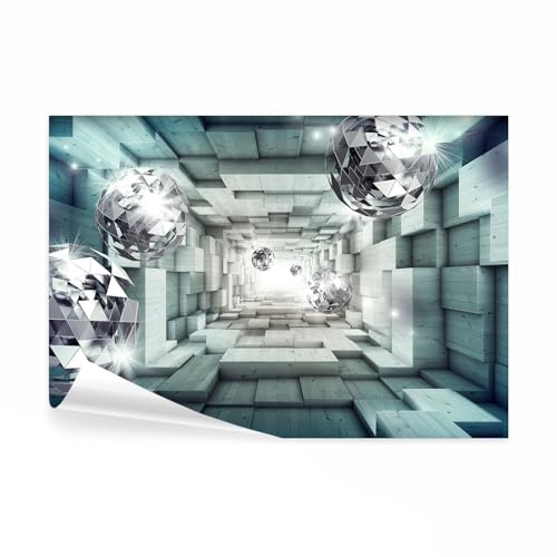 decomonkey Fototapete 3d Effekt Abstrakt, 400x280 cm, XL, Holz Kugeln | Vlies, Schlafzimmer, Wohnzimmer, Design, Tapete, Fototapeten, Tapeten, Wandtapete, Vliestapete, moderne, Wandbild, Wand