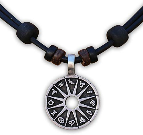 HANA LIMA Lederhalskette Halskette Lederkette Sternzeichen Tierkreiszeichen Horoskop Zodiac Zeichen Astrologie