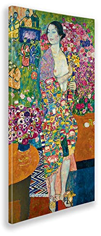 Giallobus - Gemälde - Gustav Klimt - Der Tänzer - Leinwand mit Standardrahmen - 70x140 - Bereit zum Aufhängen - Moderne Gemälde für zu Hause