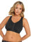 Yours Non-Wired Front Fastening Bra - Women's - Plus Size Curve Black