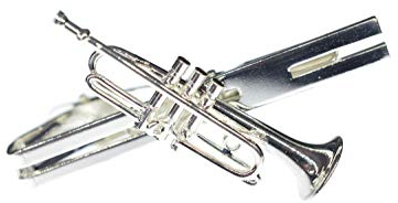 Miniblings Trompete Krawattennadel Krawattenhalter + Box Trompeter Musik silber - Handmade Modeschmuck I Herrenschmuck Männerschmuck Schlipsklammer Krawattenklammer