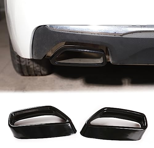 DIYUCAR Für neue 5er Serie G30 G38 2018-2022 Edelstahl Schalldämpfer Auspuffrohr Throat Tail Cover Trim Schwarz