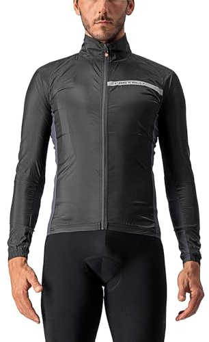 Castelli Squadra Stretch JKT Jacket, Hombre, Light Black/Dark Gray, 3XL