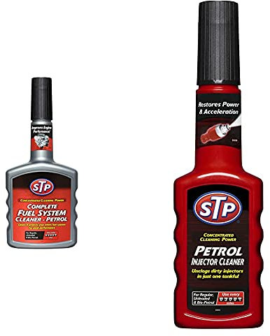 STP Complete Petrol Fuel System Cleaner, Car Accessories, 400 ml & GST53200EN Petrol Injector Cleaner 200 ml