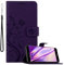 cadorabo Coque Compatible avec Honor 6X / Huawei Mate 9 Lite / GR5 2017 en Lilas FONCÉ Floral - Housse Protection en Design de Fleur avec Fermoire Magnétique, Stand Horizontal et 3 Fentes Cartes