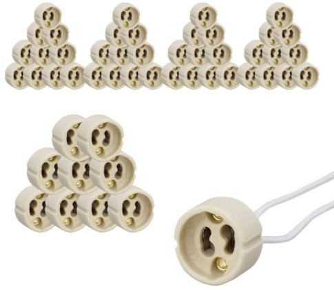 JANDEI - Douille LED GU10 en céramique Lot de 50