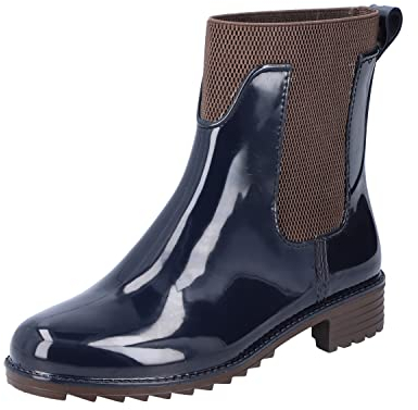 Rieker Damen Stiefel P8290-14 blau Gr. 40