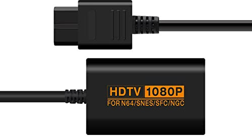 AeeYui Convertidor NGC/SNES/N64/SFC a HDMI Conversor N64 a HDMI 1080P HD Cable Plug and Play Cable HDTV scart cable con Micro USB