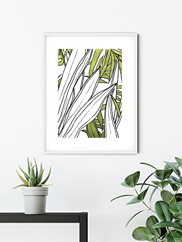 Komar Wandbild - Bleached Leaves - Größe: 40 x 50 cm - Poster, Kunstdruck, Dekoration, Wohnzimmer, Schlafzimmer (ohne Rahmen)