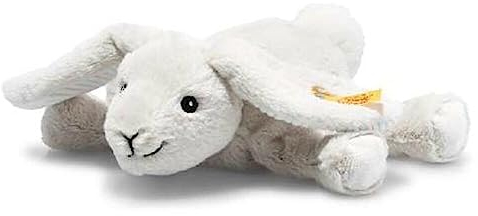 Steiff Kuscheltier Floppy Hoppel Hase, Süßes Stofftier, Jungen, Mädchen & Babys ab 0 Monaten, Friends, Plüschtier 20 cm, Hellgrau, 242694