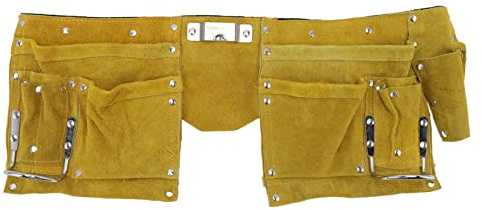 Haofy Leder-Werkzeuggürtel, Mehrere Taschen, Schnellverschluss, Tragbar, Für Holzbearbeitung & Garten