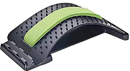 True Face Back Stretcher - Cracker Massager Posture Tools Stretch Therapy Chiropractic Lumbar Spine Support Humpback Cracking Board - Black Green