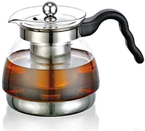 Teekanne mit Sieb Glas Teeset Hitzebeständig Glas Wasserkocher Kochen Teekanne Elektrische Keramik Topf Topf Glas Tee Set h1000ml (K800ml)