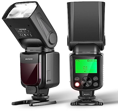 NEEWER Verbesserte NW645II-S TTL Blitzgerät,GN58 HSS Optische Slave hintere Vorhang Sync Kompatibel mit Sony A9 II A9 A7R V IV III II A7 IV III A7S III II A7C A1 A6600 A6500 A6400 A6100 A6000 A99 A350