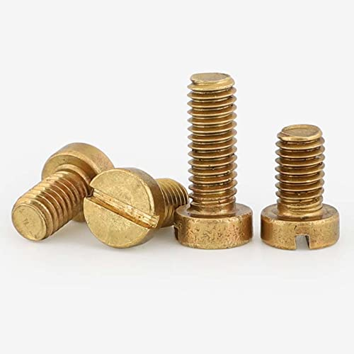 Foyoram M2 M2.5 M3 M4 Messing Schlitzschrauben Befestigungsschrauben (50stück M2x3mm)
