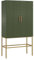 HOMELIV. Riga Barschrank, 90x40x170 cm, in Grün, stilvolle Hausbar im Retro-Stil