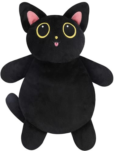 Yipem Coussin chauffant pour micro-ondes, chat noir mignon