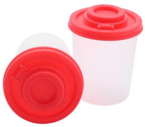 GaRcan 2 salières et poivrières Moyennes résistantes à l'humidité, salière avec couvercles Rouges, Distributeur de Pots à épices hermétiques en Plastique