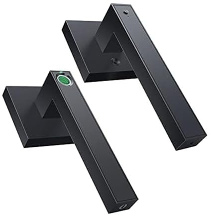 Pawlickio Serrure de porte avec empreinte digitale Serrure de porte biométrique Poignée de porte intelligente Serrure de porte Serrure de porte de chambre hôtel entrepôt bureau F180B