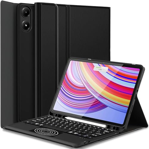 Nanhent Funda con Teclado Español Ñ para Redmi Pad Pro 12.1 Pulgadas 2024 Tableta, Teclado Magnético Inalámbrico Bluetooth Desmontable con Touchpad