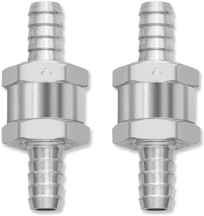 Rückschlagventil für Kraftstoffleitung, 10 mm, Einweg-Kraftstoffleitungsrückschlagventil, Aluminiumlegierung, Auto-Einweg-Kraftstoffschlauch-Rückschlagventil für Kraftstoffleitung, Benzin, Diesel,