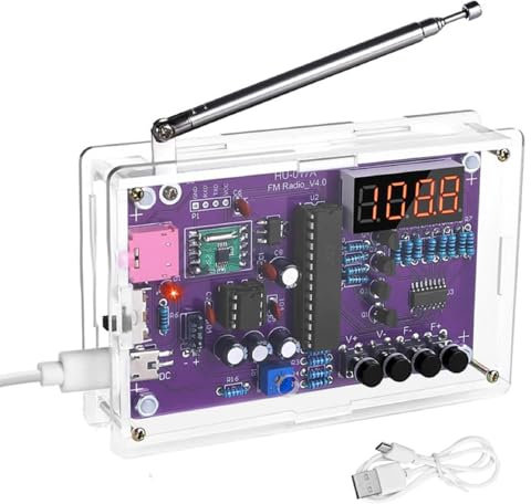 Podazz FM Radio Kit Soldering Practice Kit 87-108MHz with 2 Power Supply Modes for Schools, researchers, DIY enthusiasts