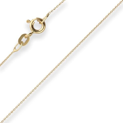 0,8mm Rund-Ankerkette Goldkette Collier Halskette aus 375 Gold Gelbgold 65cm