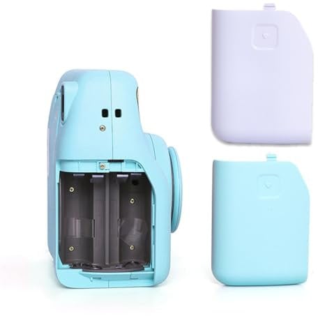 【2 PACK】 Camera Battery Door Cover Replacement For Instax Mini SE Camera Battery Side Cover Battery Cover Replacement Cover Camera Accessories (Blue+Purple)