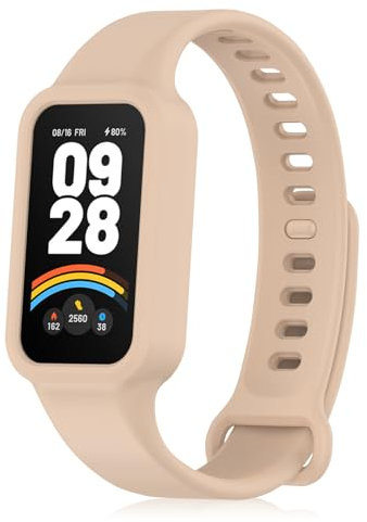 Niboow Cinturino Compatibile con Xiaomi Smart Band 9 Active, Morbido Silicone Watch Band, Uomini Donne Sportivo Sostitutivo Cinturino Compatibile con Xiaomi Smart Band 9 Active - Rosa