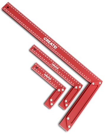 CREATE! Premium Anschlagwinkel Bundle - 150, 250 & 500 mm| Zimmermannswinkel | Schreinerwinkel (alle Größen)