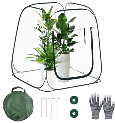 Petite serre pop-up - Tente d'hivernage - Tente de protection des plantes - Petite serre pour plantes - Mini serre pour balcon - Petite tente d'hiver pour protéger les plantes et les fleurs