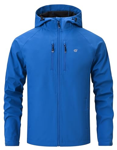 Huayuzh Softshelljacke für Herren Wasserdicht Winddicht Atmungsaktiv Outdoor Jacke Windbreaker Regenjacke Wandern Camping