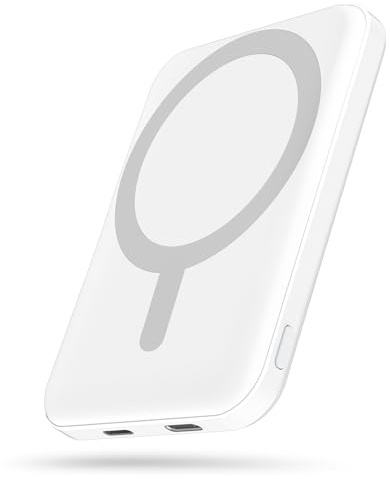 Podoru Power Bank per MagSafe 5000mAh, Slim Magneitco Powerbank per iPhone