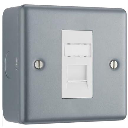 BG MC5RJ451 Metal Clad | 1 Gang RJ45 Ethernet Socket
