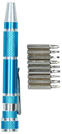 6 in 1 Precision Screwdriver Phillips Slotted Flathead Push Up Design Bit Set SIL249