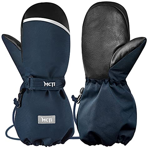 MCTi Skihandschuhe Kinder Kinderhandschuhe Wasserdicht Fäustlinge Handschuhe 1-20 Jahre Jungen Mädchen Winterhandschuhe Blau XXXS