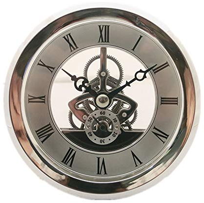 DEEWISH Uhrwerk,Transparent Skeleton Clock Inserts Einbau-Uhr Quartz Uhrwerk Tischuhr Hochwertiger Europäischer Stil Clock DIY